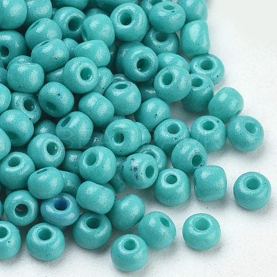 Baking Paint 8/0 Glass Seed Beads SEED-Q025-3mm-L08-1