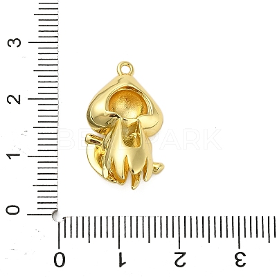 Halloween Brass Enamel Pendants KK-F915-01G-G-1
