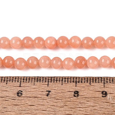 Natural Dyed Yellow Jade Gemstone Bead Strands X-G-R271-4mm-Y31-1