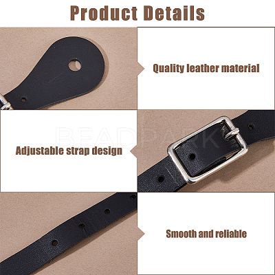 2 Pairs Leather Spur Straps FIND-FH0011-13-1