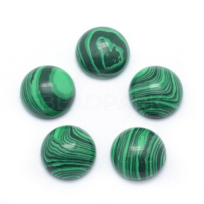 Synthetic Malachite Cabochons G-P393-R49-10MM-1