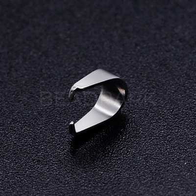 Tarnish Resistant 201 Stainless Steel Snap on Bails STAS-S105-JN470-1-5-1