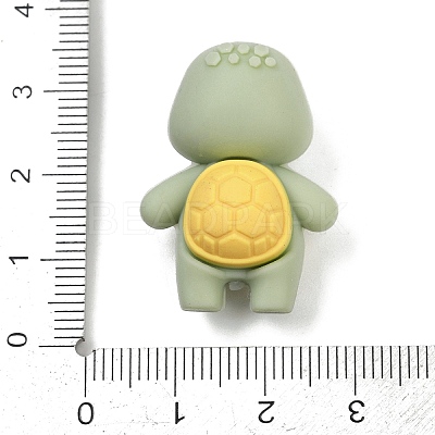Tortoise Food Grade Silicone Focal Beads SIL-A009-02C-1