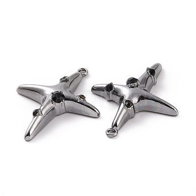 Rack Plating Alloy Rhinestone Pendants FIND-I037-35B-1