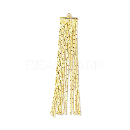 Brass Coreana Chains Tassel Pendants KK-P227-10G-1