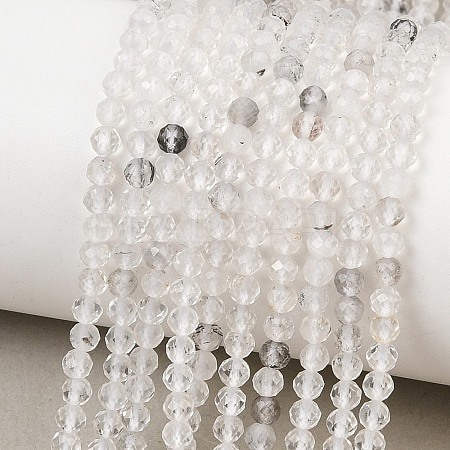 Natural Herkimer Diamond Beads Strands GG-NH0014-D03-3mm-1