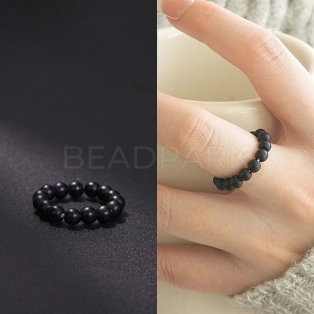 Glass Stretchy Finger Rings FS-WG01730-19-1