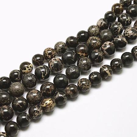 Natural Imperial Jasper Beads Strands X-G-I122-8mm-11-1