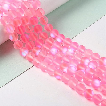Synthetic Moonstone Beads Strands G-E573-01C-25-1