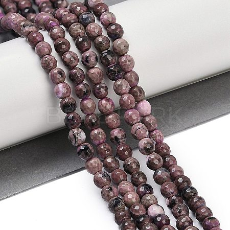 Natural Fire Crackle Agate Beads Strands G-C082-A01-35-1