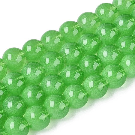Transparent Glass Imitation Cat Eye Beads Strands GLAA-Q110-01B-08-1