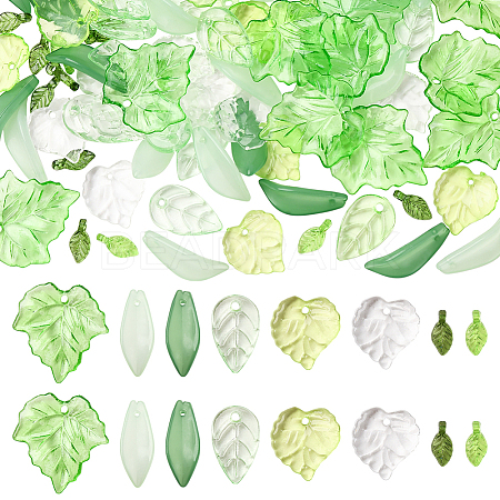 320Pcs 8 Styles Transparent Acrylic Pendants OACR-SC0002-49-1