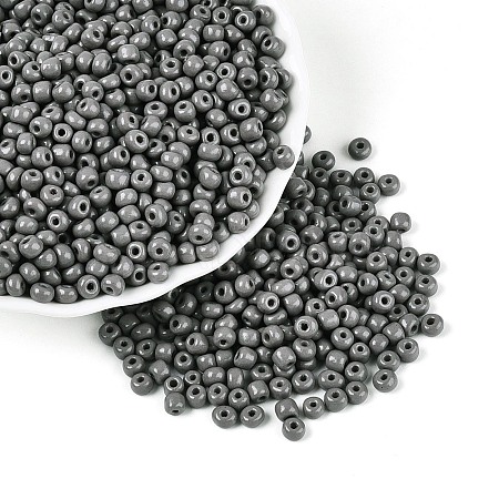 6/0 Baking Paint Glass Round Seed Beads SEED-S036-01C-09-1