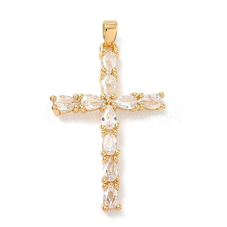 Brass Micro Pave Cubic Zirconia Pendants KK-A281-26A-G-1