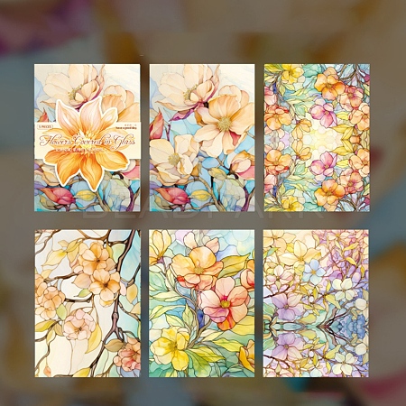 5Pcs Flower Scrapbook Paper Pads PW-WG9A6E9-02-1