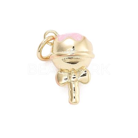 Rack Plating Brass Enamel Charms KK-G512-19A-G-1