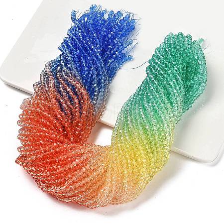 Transparent Painted Glass Beads Strands DGLA-A034-T3mm-A02-1
