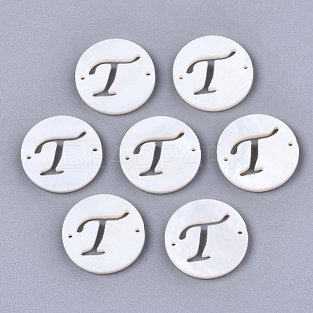 Natural Freshwater Shell Links Connectors SHEL-S276-120T-1