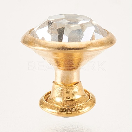 Double Brass Rhinestone Cap Rivets FIND-WH0028-01B-G-1