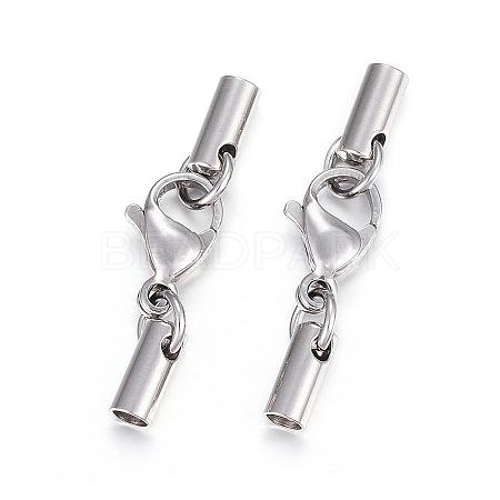 Tarnish Resistant 304 Stainless Steel Lobster Claw Clasps STAS-P146-A11-2.5mm-1