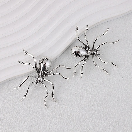 Alloy Rhinestone Stud Earrings EJEW-H155-01AS-1