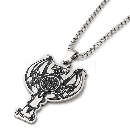 Cross Pendant Necklaces NJEW-A023-01P-1