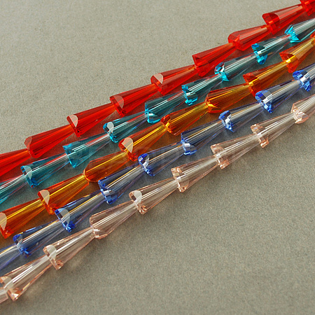 Transparent Glass Beads Strands GLAA-Q035-M-1