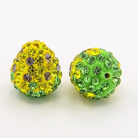 Clay Polymer Rhinestone Beads RB-A051-E02-1
