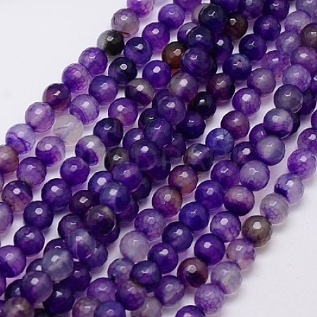 Natural Agate Beads Strands X-G-G580-8mm-21-1