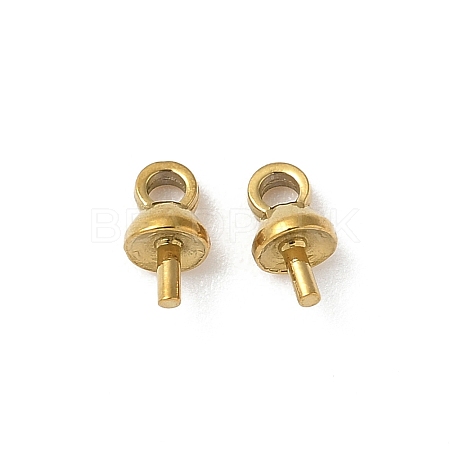 304 Stainless Steel Cup Pearl Peg Bails Pin Pendants STAS-L300-004B-G-1