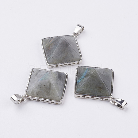Natural Labradorite Pendants G-E442-02Q-1