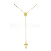 Alloy Cross Pendant Necklaces for Women NJEW-JN04799-1