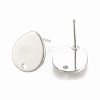 Brass Stud Earring Findings KK-Q750-068P-2