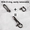 2Pcs Brass Shackle Clasps with Brass S Hook Clasps KK-PH0006-13-4