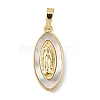 Brass Shell Pendants KK-D328-01G-D-1