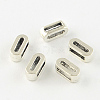 Antique Silver Plated Alloy Letter Slide Charms X-TIBEP-S296-O-RS-1
