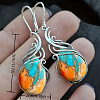 Bohemian Style Alloy Resin Dangle Earrings FS-WGDB4B9-01-3