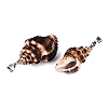 Brass & Natural Spiral Shell Big Pendants SHEL-Q029-30P-2