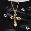 201 Stainless Steel Pendant Necklaces NJEW-H058-04GP-2