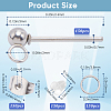 150Pcs 202 Stainless Steel Ball Stud Earring Findings STAS-SP0001-52A-P-2