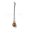 Eco-Friendly Copper Wire Wrapped Round Gemstone Hair Bobby Pin OHAR-JH00025-01-2