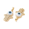 Brass Micro Pave Cubic Zirconia Pendants ZIRC-F136-02G-05-3