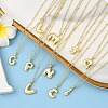 1Pc Initial Letter Brass Pendant Necklaces NJEW-YW0001-24J-4