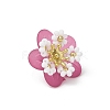 Glass Seed Beaded Flower Pendants PALLOY-MZ01128-04-3