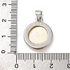 Natural Yellow Shell Carved Moth Pendants KK-D537-04P-01-3