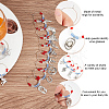 20Pcs 20 Style Cowboy Theme Alloy Wine Glass Charms with Glass Beads AJEW-BC0003-77-4