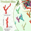 60Pcs 6 Colors Acrylic Pendants OACR-YW0003-18-2