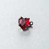 Stainless Steel Cubic Zirconia Heart Dermal Anchor Base/Top for Women Men WGF2D58-01-1