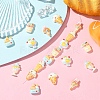 21Pcs 7 Styles Electroplated Resin Beads RESI-CJ0004-62-6