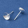 Brass Studs Earrings Finding KK-K383-01E-S-2